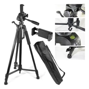 Tripé Câmera Celular Profissional 1.60m Alumínio + Suporte