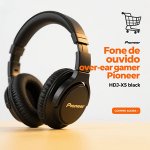 Fone de ouvido over-ear gamer Pioneer HDJ-X5 black