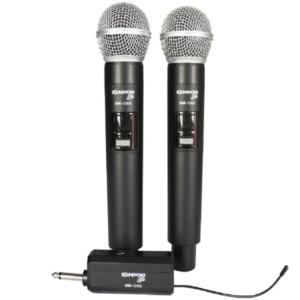 Microfone S/ Fio Duplo Soundvoice Lite Mm-120d Vhf Bat. Rec. Cor Preto