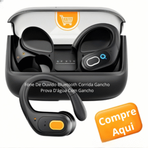 Fone De Ouvido Bluetooth Corrida Gancho Prova D'água Com Gancho