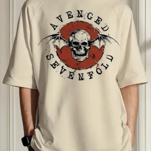 Camiseta Oversized Avenged Sevenfold Banda Rock Manga Larga