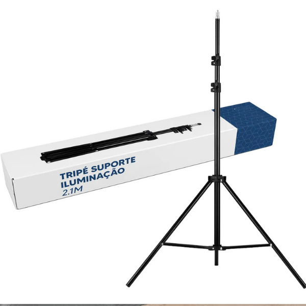 Tripé Universal Celular Câmera Webcam Ring Light 2,10m