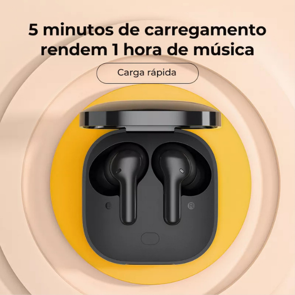 Fone De Ouvido Qcy T13 Com 4 Microfones E Bluetooth 5.1 Cor Preto