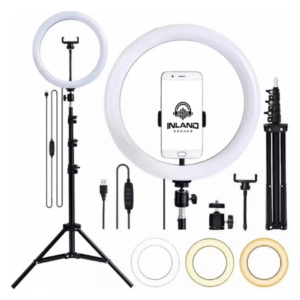 Anel De Led Ring Light 10 Pol 26cm Iluminador Fotos Videos Inland Sounds Estudio Profissional Flash