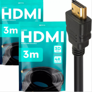 Cabos HDMI 3m Metros Mts 4k 3d Full Hd Blindado Gold Marqs Home - Kit Com 2 und