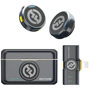 Microfone Duplo Hollyland Lark M2 Duo iPhone Lightning Ios Cor Preto