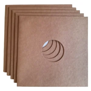 5 Capas P/ Lp Disco Vinil 12 Pol. Papel 300gr Diversas Cores Kraft