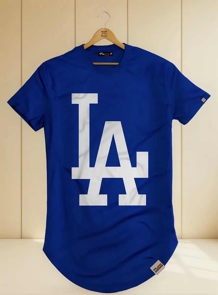Camiseta Longline La - Los Angeles Camisa Blusa Estilo Long