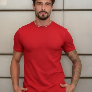 Camiseta Masculina Camiseta Básica Algodão Malha Peruana