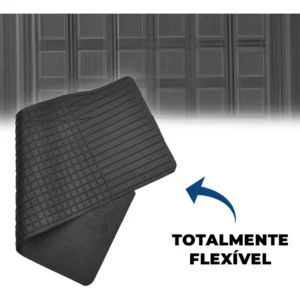 Tapete 100% Borracha Universal Tunel Traseiro Central Preto
